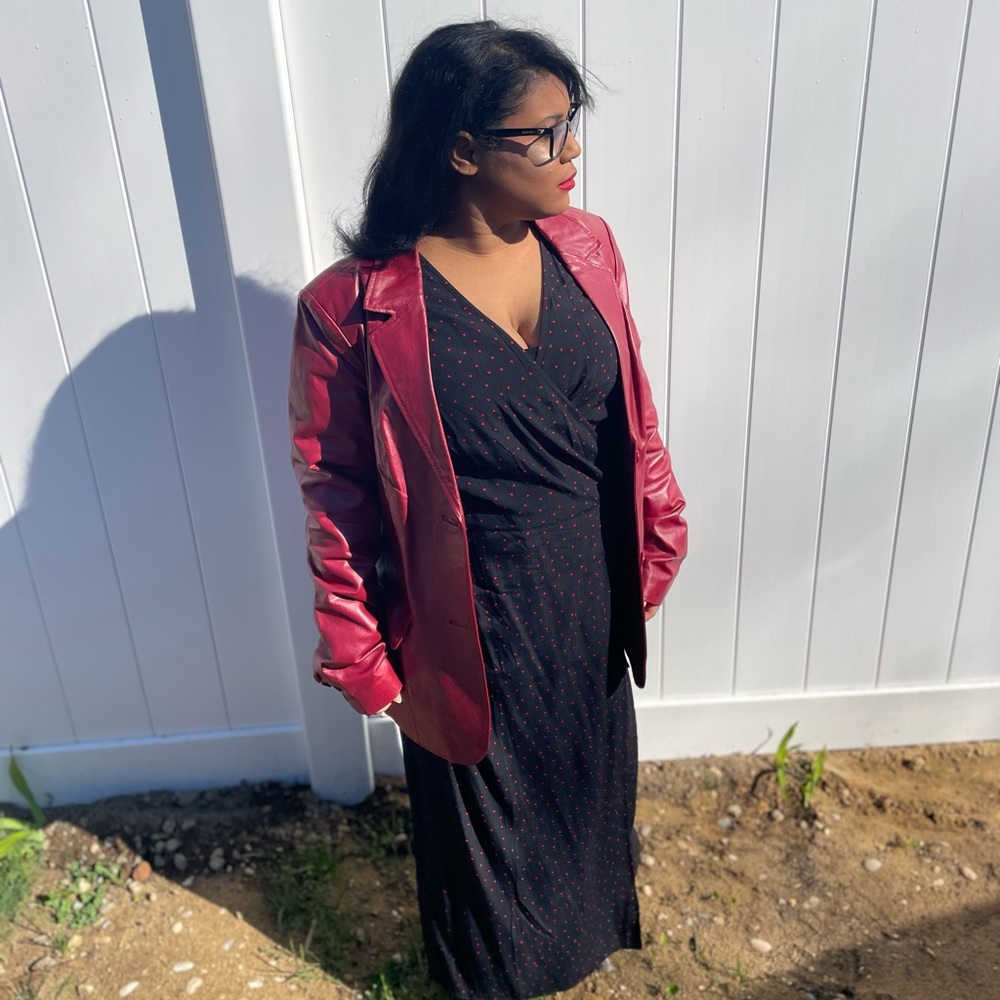 heart printed wrap dress